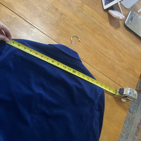 Bar III Velvet Blazer 40L Electric Blue Slim Fit Formal Dinner Jacket NWOT - Picture 12 of 16